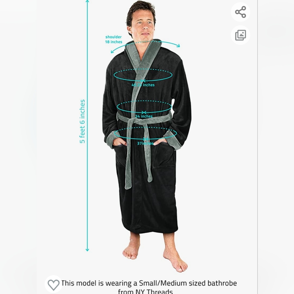 NY Threads men's bathrobe size S/M